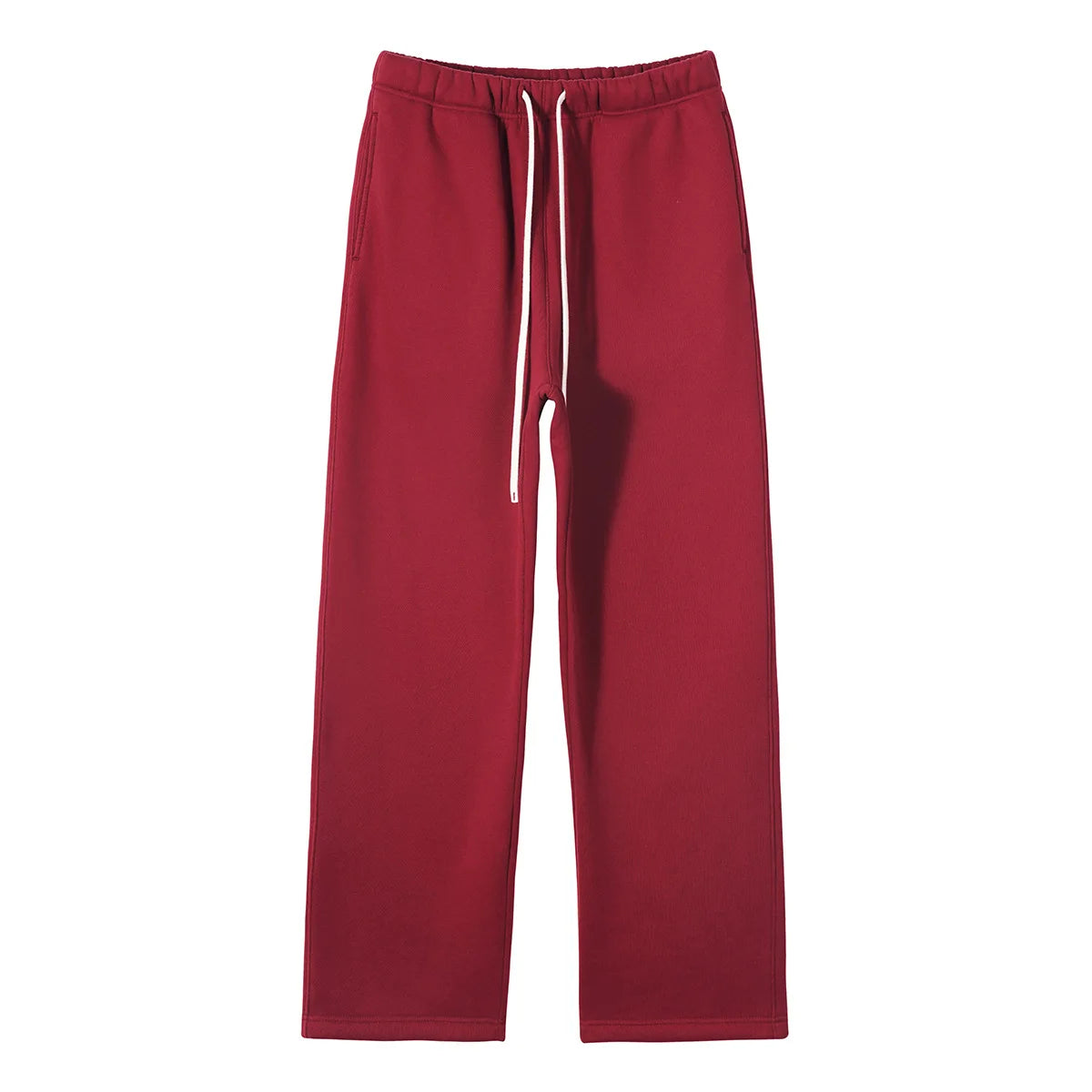 Straight-Lined, Cashmere, Solid Color Sweatpants