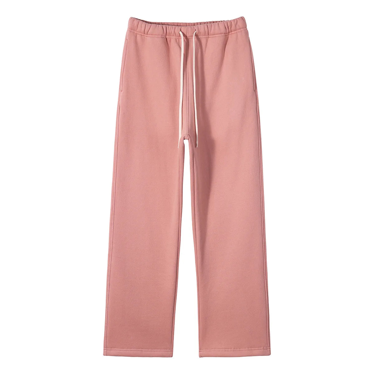 Straight-Lined, Cashmere, Solid Color Sweatpants