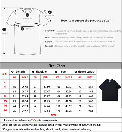 220Gsm Heavy Oversized Plain T-Shirt for Men Summer Highqualtity Short Sleeve Tee 100%Cotton Solid Color Trendy Casual White Top