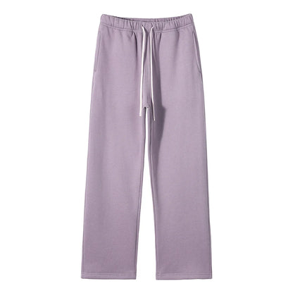 Straight-Lined, Cashmere, Solid Color Sweatpants