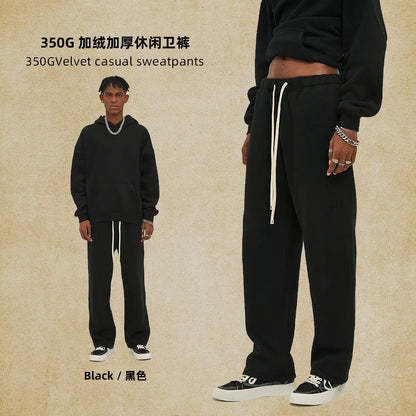 Straight-Lined, Cashmere, Solid Color Sweatpants
