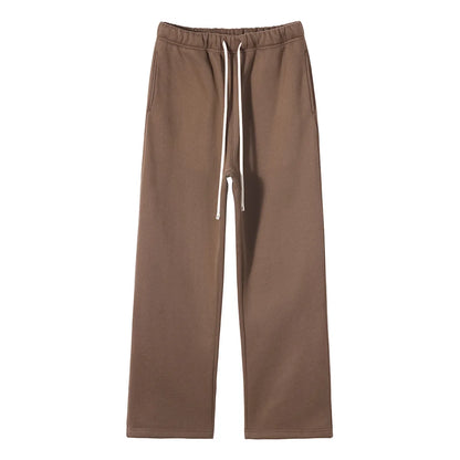 Straight-Lined, Cashmere, Solid Color Sweatpants