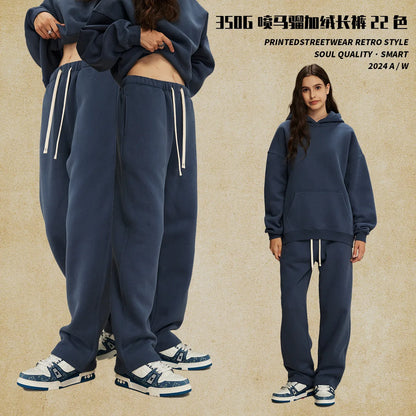 Straight-Lined, Cashmere, Solid Color Sweatpants